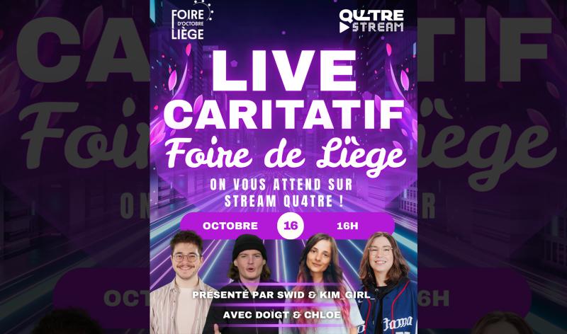 EN DIRECT : ÉMISSION SPÉCIALE – LIVE IRL CARITATIF À LA FOIRE DE LIÈGE