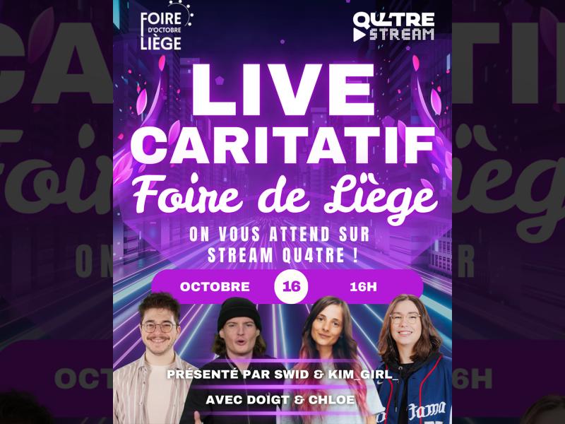 EN DIRECT : ÉMISSION SPÉCIALE – LIVE IRL CARITATIF À LA FOIRE DE LIÈGE