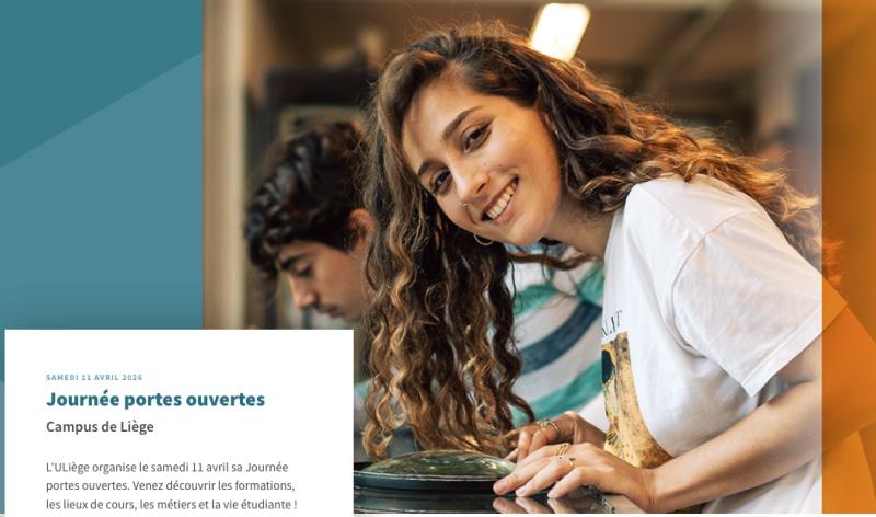 Journée portes ouvertes ce samedi 11 avril à l’ULiège