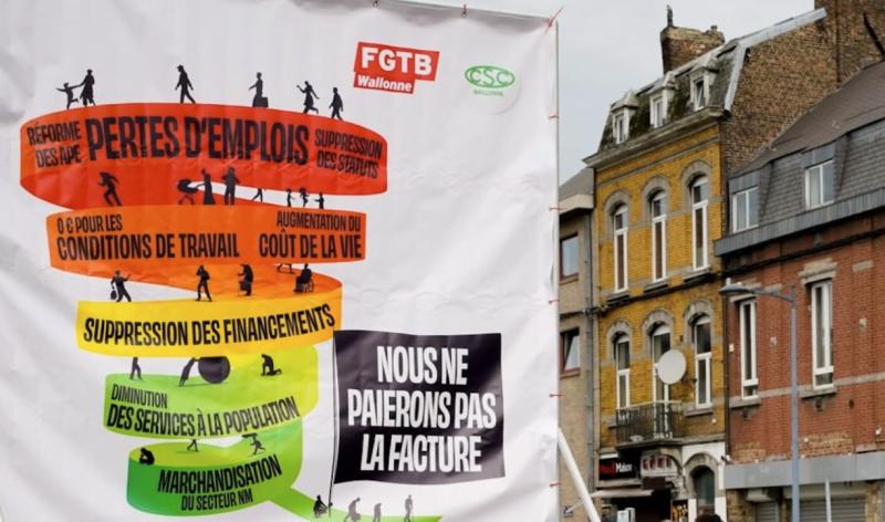 Manifestation interprofessionnelle à Namur, nombreuses perturbations dans les services