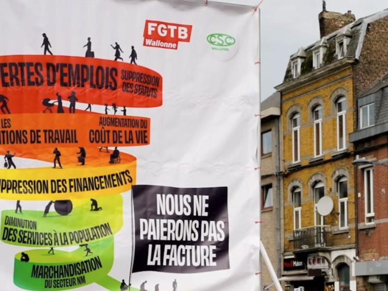 Manifestation interprofessionnelle à Namur, nombreuses perturbations dans les services