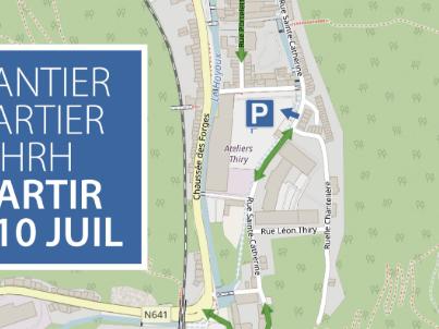 Chantier quartier CHRH : nouveau dispositif de circulation jusqu'au 1er septembre