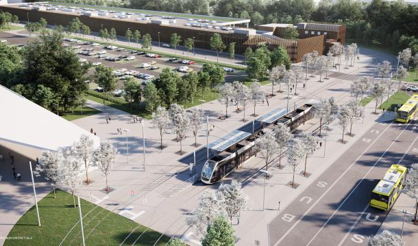 Première sortie d'une rame sur la ligne d'essais ce mardi 10 octobre