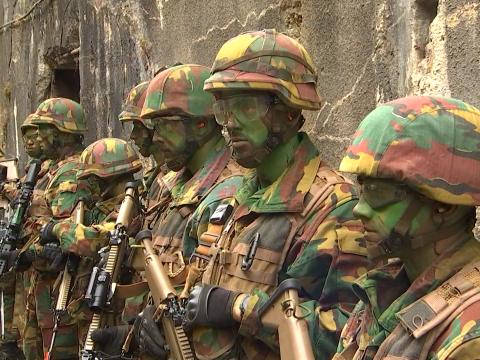Exercice militaire au fort d'Embourg