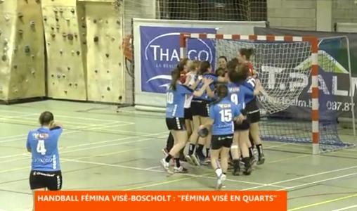 Handbal : le Fémina Visé en quart de finale de la Coupe 