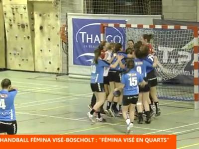 Handbal : le Fémina Visé en quart de finale de la Coupe 
