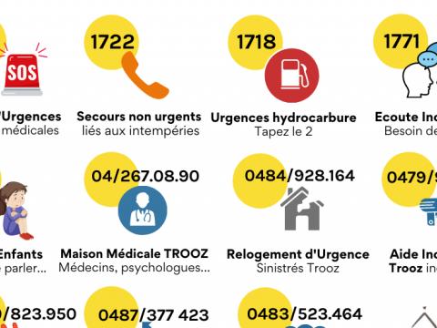 Informations pratiques pour les sinistrés de Trooz et Chaudfontaine