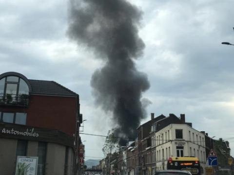Liège : important incendie rue Gretry. Les premières images 