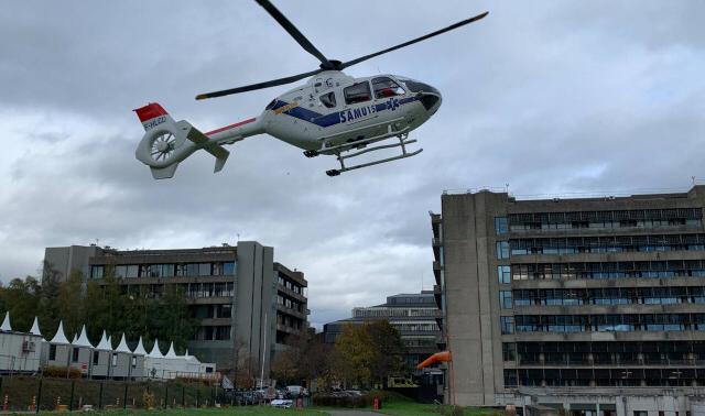 Neuf patients Covid-19 transférés par l'hélicoptère du CMH