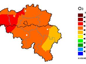 Ozone : risque de dépassement du seuil d'alerte