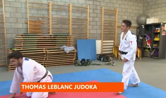 Portrait du jeune judoka Thomas Leblanc