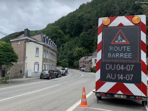 Sprimont-Aywaille : la N30 fermée sur 3 km