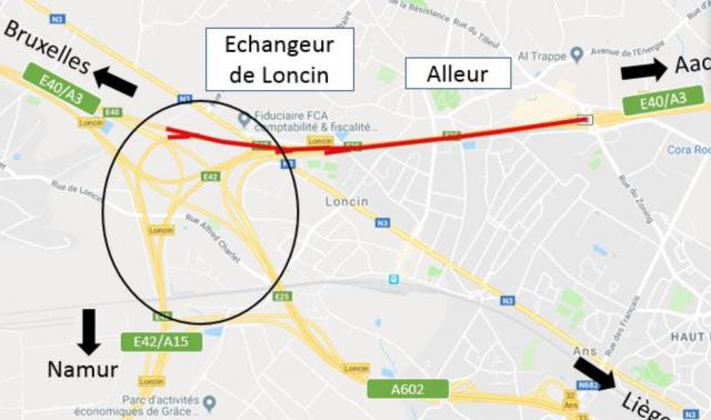 Travaux E40 Alleur-Loncin : nouvelle phase