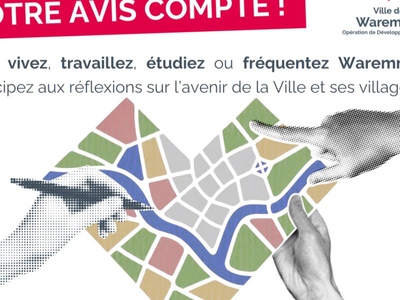Waremme : la population invitée à donner son avis sur l'évolution de la commune