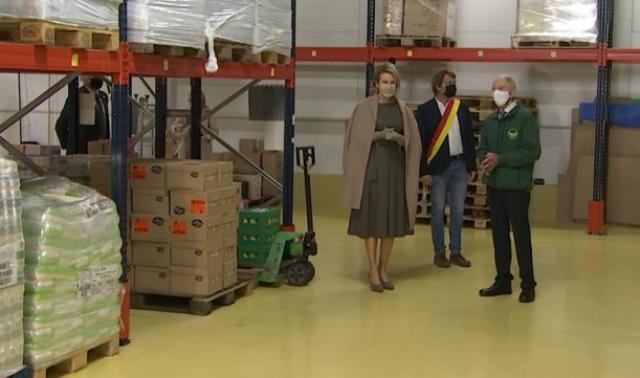 La Reine Mathilde à Ougrée pour soutenir l'aide alimentaire
