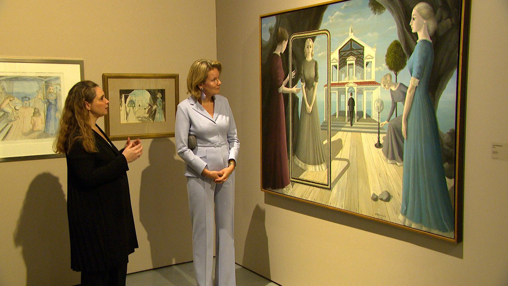 La Reine Mathilde visite l'expo Paul Delvaux