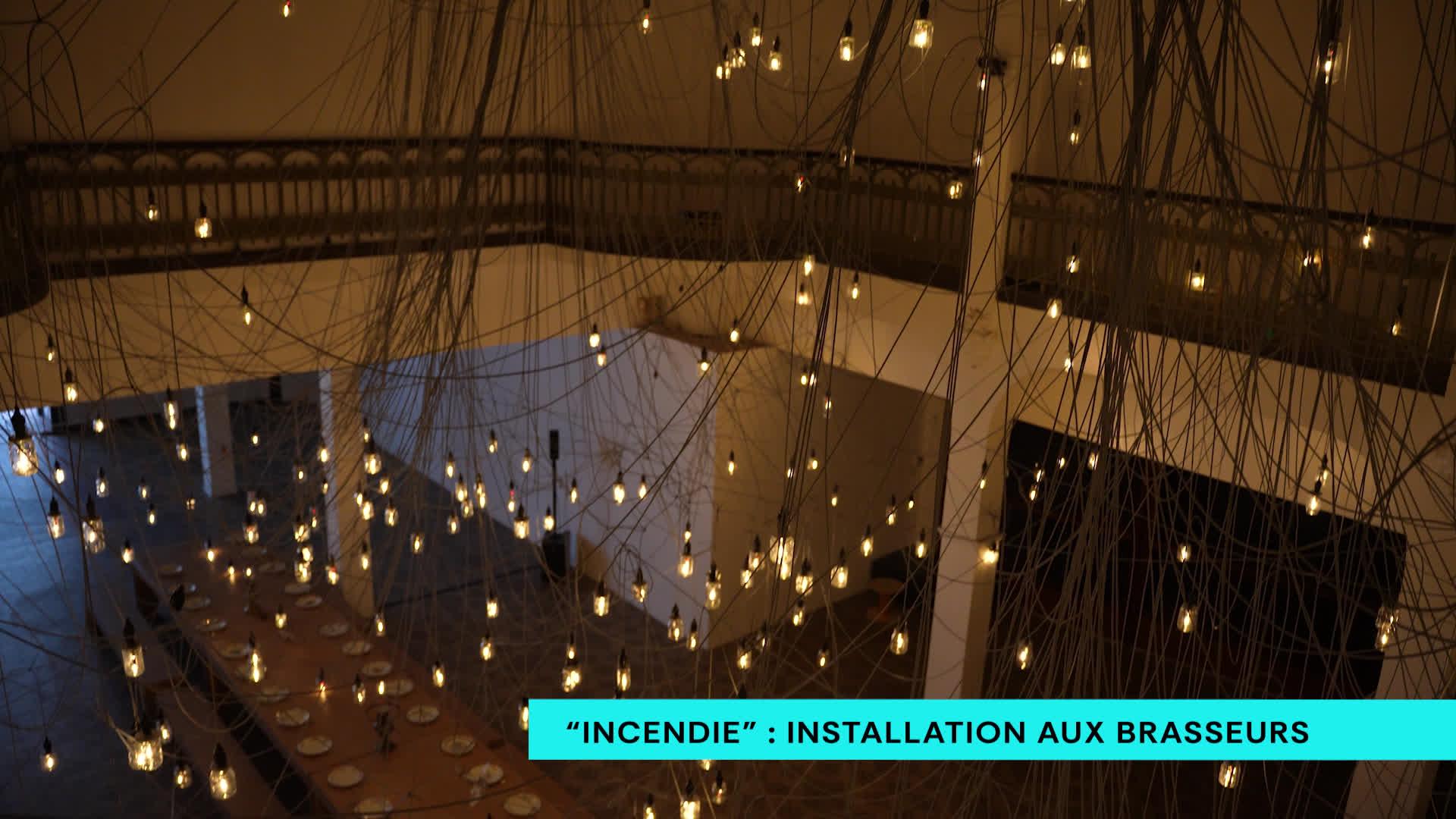 "Incendie" de Vincent Evrard aux Brasseurs - art contemporain
