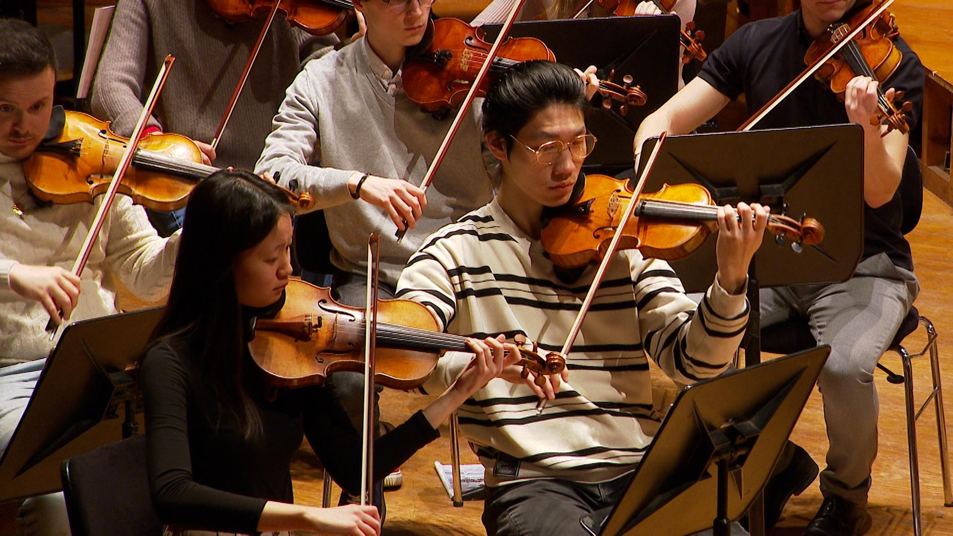 La session d'orchestre du Conservatoire royal de Liège se prépare