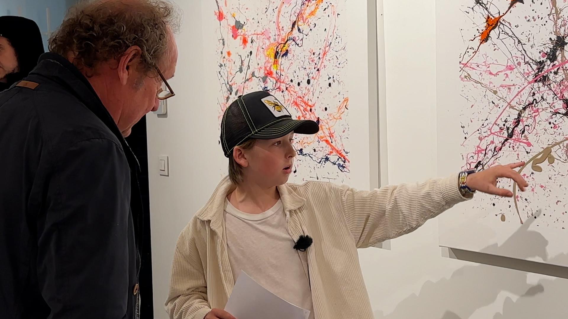 À seulement 10 ans, Jules expose dans une galerie d'art