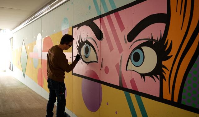 Neupré : une fresque pour habiller le nouveau tunnel sous la liaison N63
