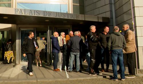 Grève des huissiers d’audience au Palais de Justice.