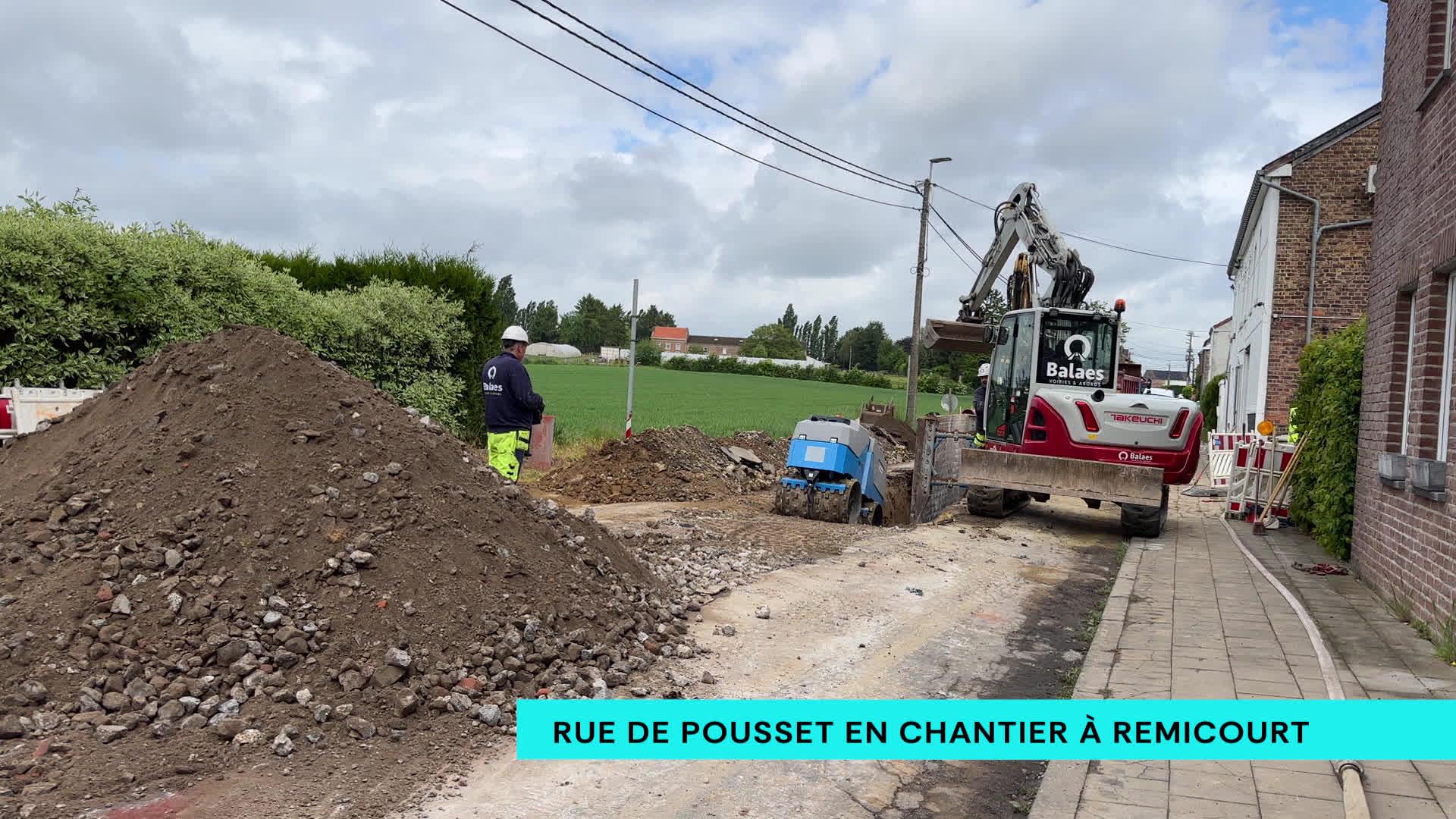 Rue de Pousset : d'importants travaux ont commencé à Remicourt