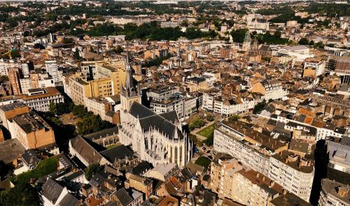Autour de la cathédrale de Liège, par Vu du Ciel