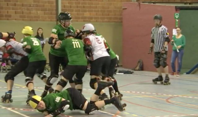 Roller Derby: première internationale à Liège