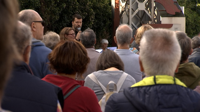 Seraing : Manifestation face au Val Saint Lambert contre le Cristal Park