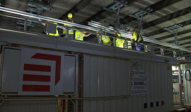 SNCB : des caténaires en dur dans le tunnel Saint Martin