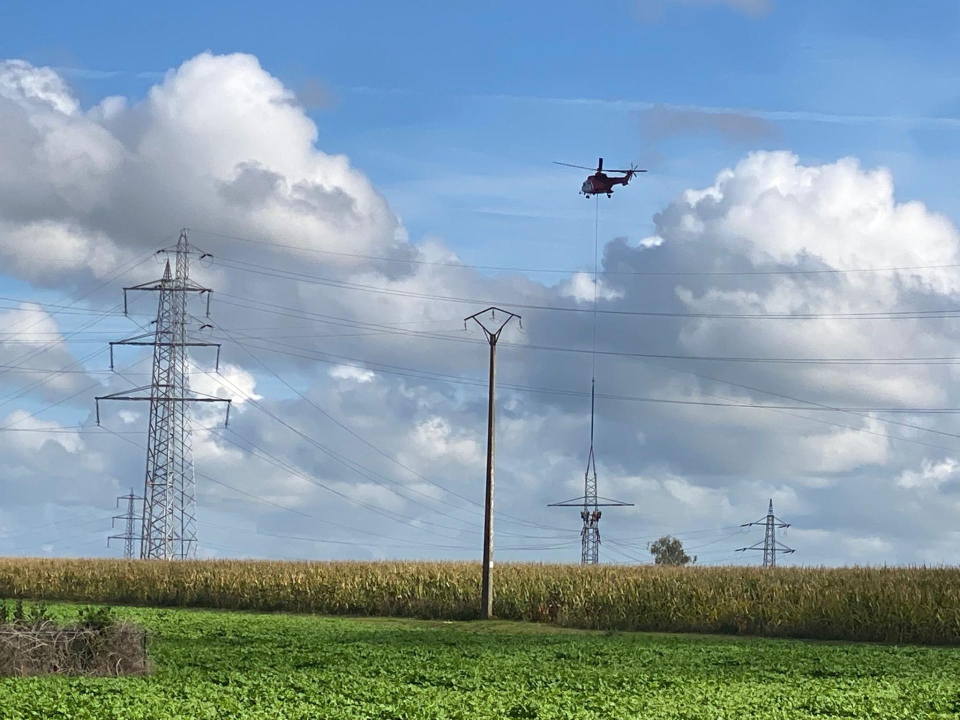 Blegny : un hélicoptère pour un chantier impressionnant de Elia