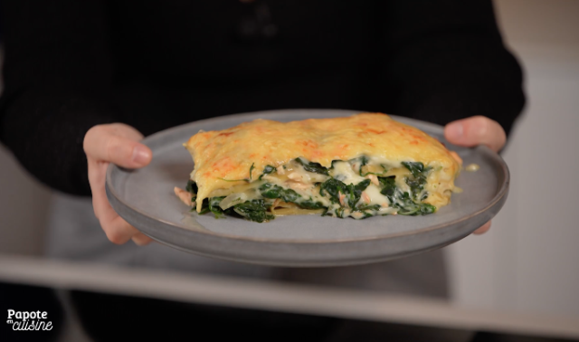 La lasagne au saumon et aux épinards, avec Équifrais