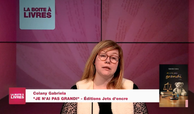 La Boîte à livres : Gabriela Colany, Je n'ai pas grandi (Editions Jets d'encre)
