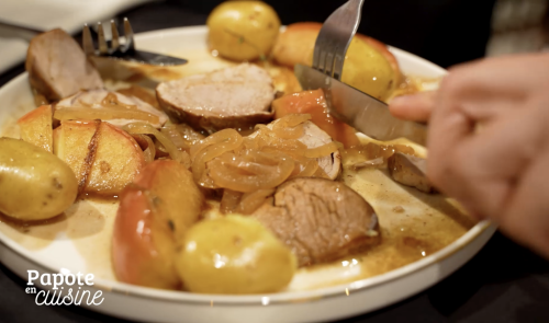 Papote en cuisine dévoile une recette de filet mignon aux pommes et au cidre