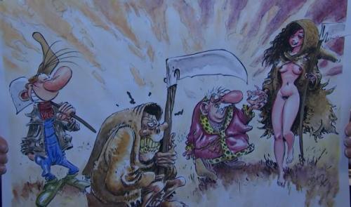 "Os ! Mâge Cauvin" : le dessinateur Marc Hardy rend hommage au scénariste Raoul Cauvin 