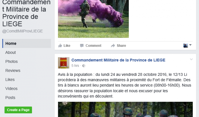 Armée : Facebook pour annoncer les grandes manoeuvres