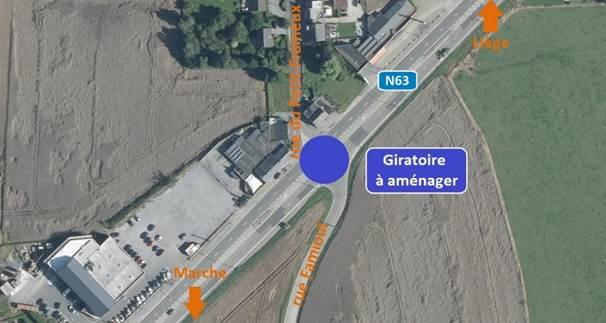Nandrin : le chantier du giratoire terminé plus tôt que prévu