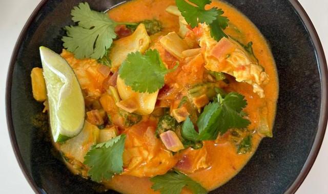 V&R: Curry de poulet, mangues et courgettes