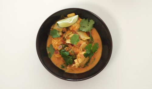 V&R: Curry de poulet, mangue et courgettes