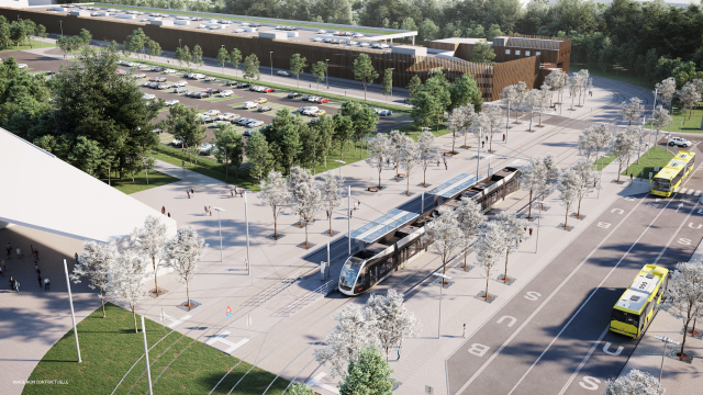Première sortie d'une rame sur la ligne d'essais ce mardi 10 octobre