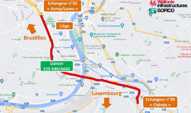 Liaison E25-E40/A602: 5 nuits de fermeture "pour préparer les travaux de cet été"