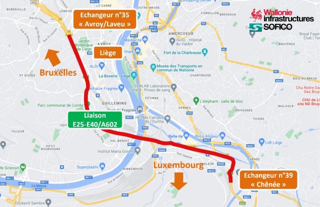 Liaison E25-E40/A602: 5 nuits de fermeture "pour préparer les travaux de cet été"
