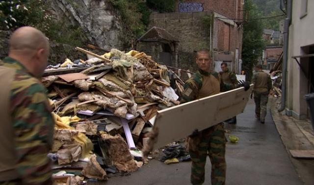 32 militaires lancent l’opération nettoyage à Esneux