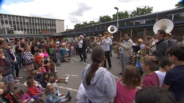 Une récréation en fanfare pour les élèves de Chênée
