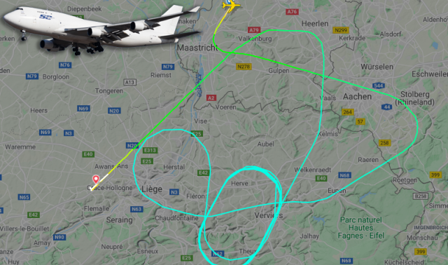 Atterrissage d'un avion cargo défaillant sur Liege Airport