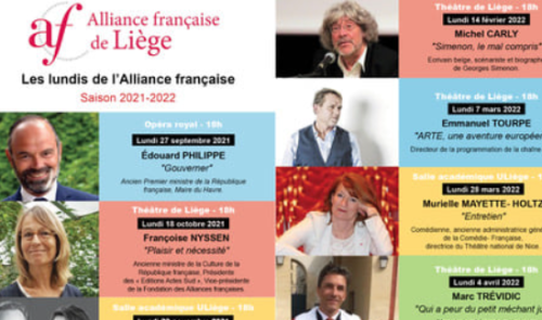 Des invités prestigieux pour la saison des Lundis de l'Alliance Française de Liège