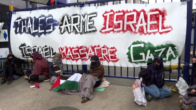 Herstal : l'entreprise d'armement Thales bloquée par des activistes