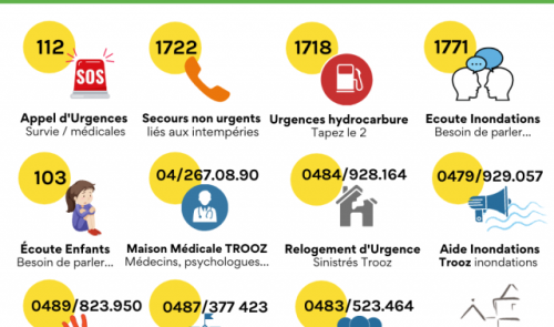Informations pratiques pour les sinistrés de Trooz et Chaudfontaine