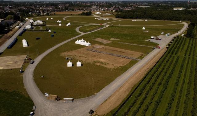 Le nouveau site du festival "Les Ardentes" vu du ciel