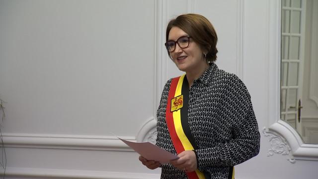 Le premier jour de la nouvelle bourgmestre de Flémalle
